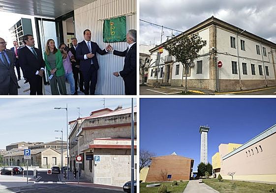 Imagenes de distintos edificios en los que ha actuado el Ministerio del Interior.