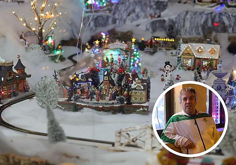 El pueblo de Navidad que se ve desde la ventana de la casa de Conchita y Timoteo (en el círculo de la fotografía)
