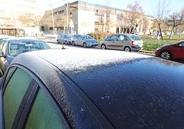 Una de las heladas de esta semana en Salamanca.