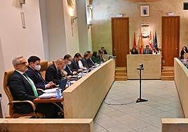 Un momento del pleno celebrado esta mañana