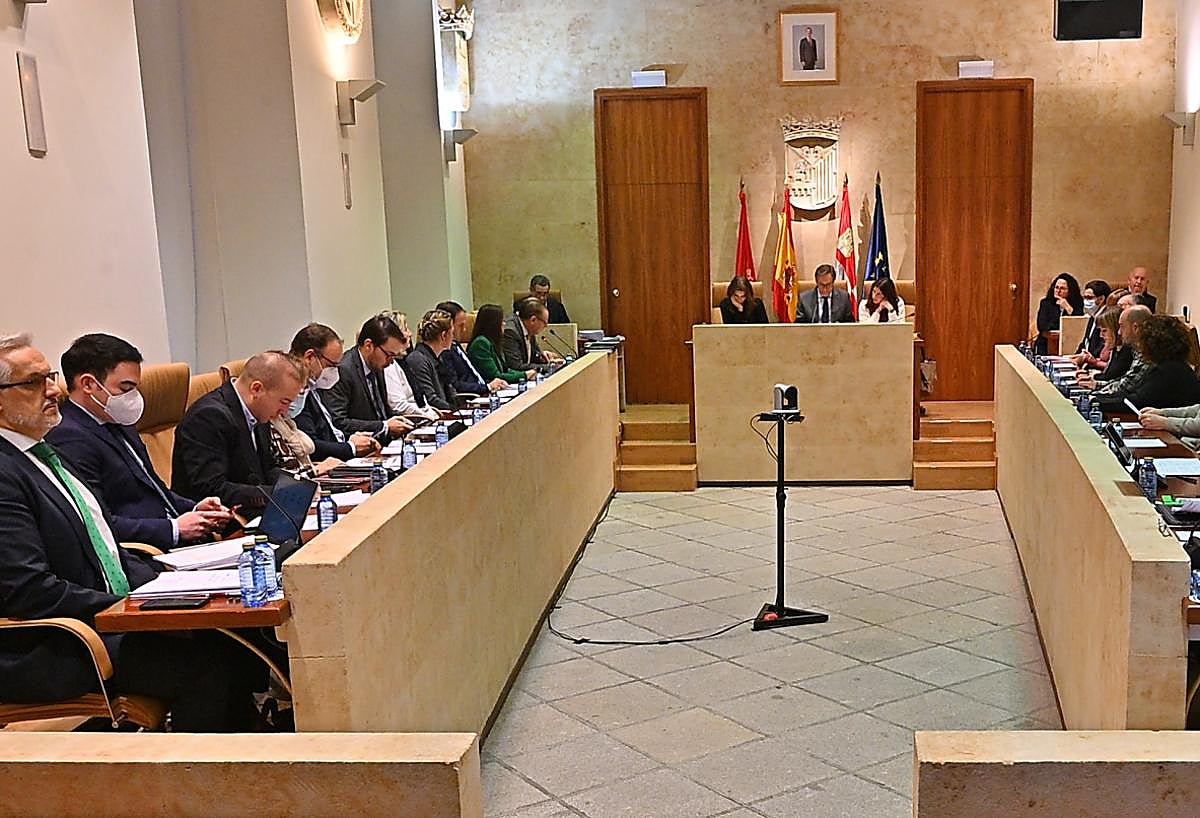 Un momento del pleno celebrado esta mañana