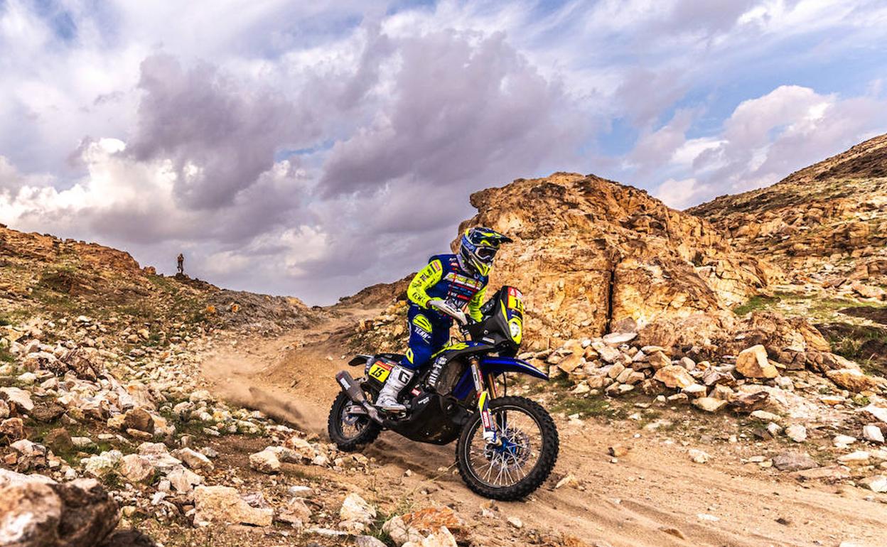 Santolino, durante la primera etapa del Dakar 2023. 