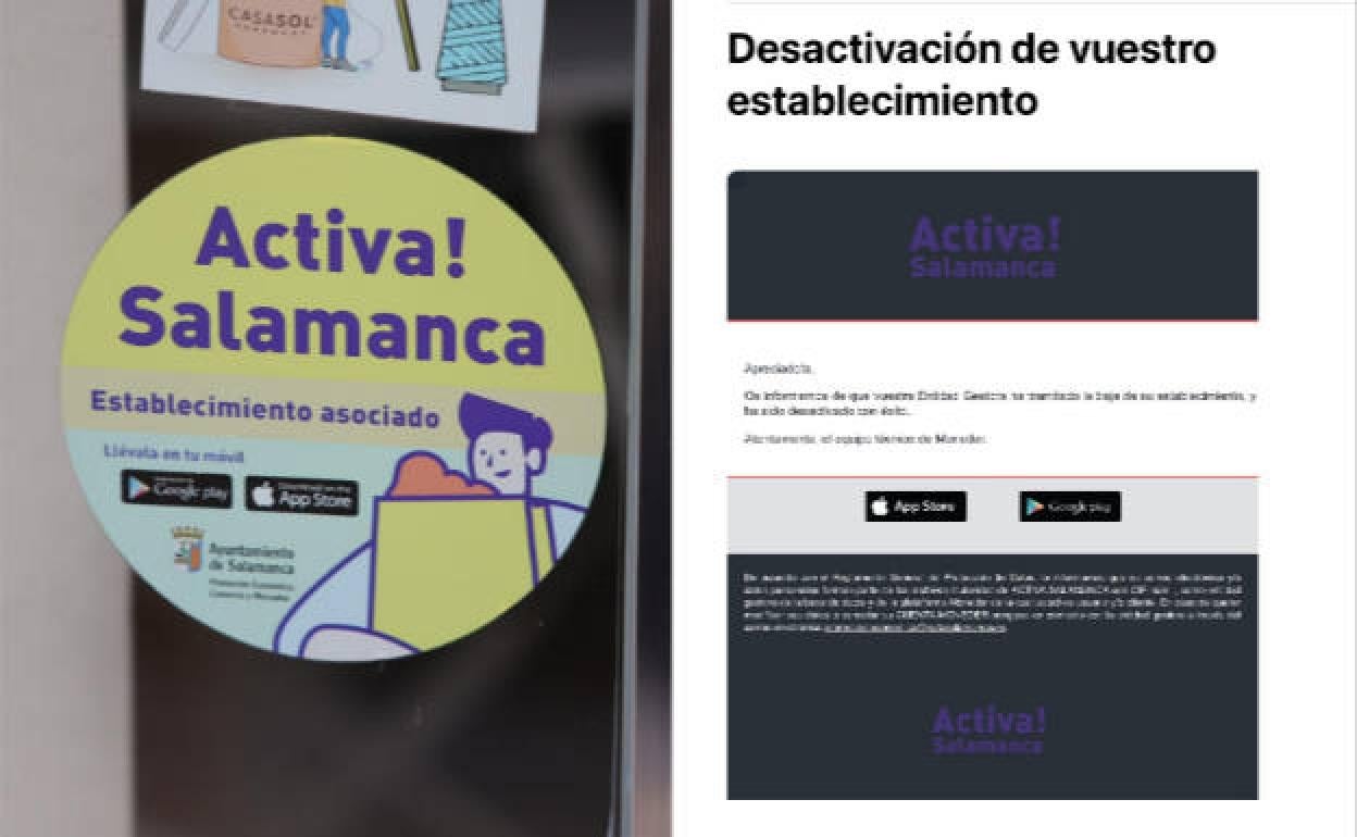 Uno de los mensajes que reciben los establecimientos que se están saliendo de la Tarjeta Activa. 