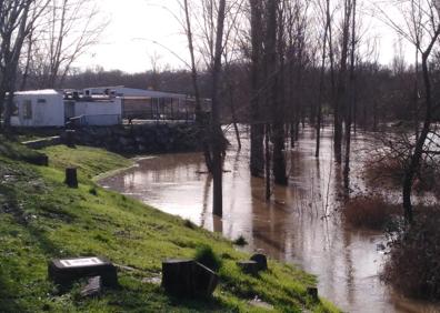 Imagen secundaria 1 - La espectacular crecida del Tormes a su paso por Salamanca