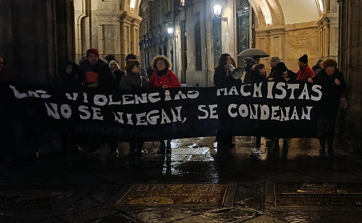 Manifestación contra la violencia machista en Salamanca. 