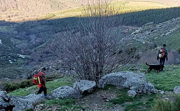 Zona de búsqueda en la sierra de Béjar del montañero desaparecido el pasado 29 de diciembre.