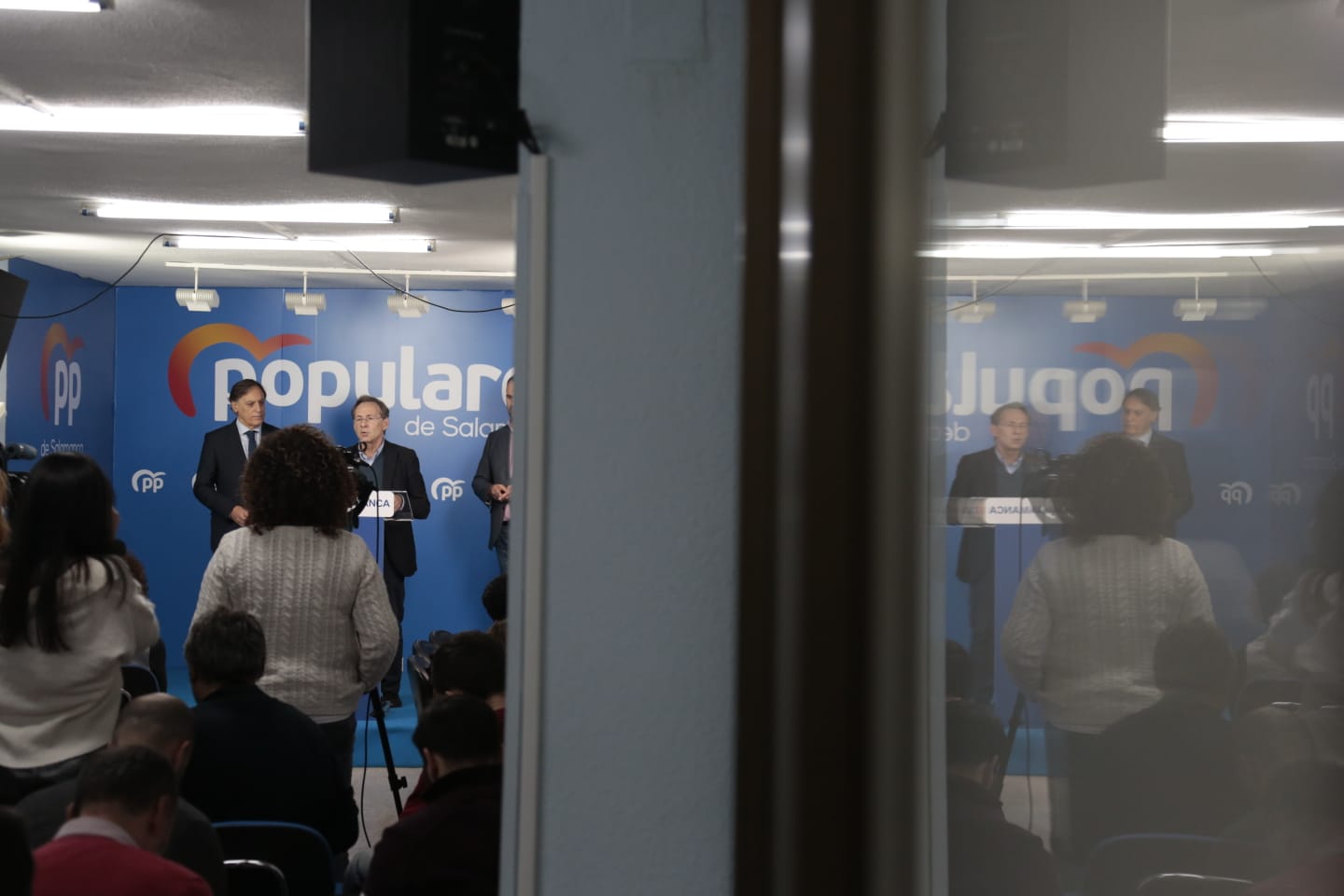 Carbayo en la reunión para candidato a la Alcaldía de Salamanca. 