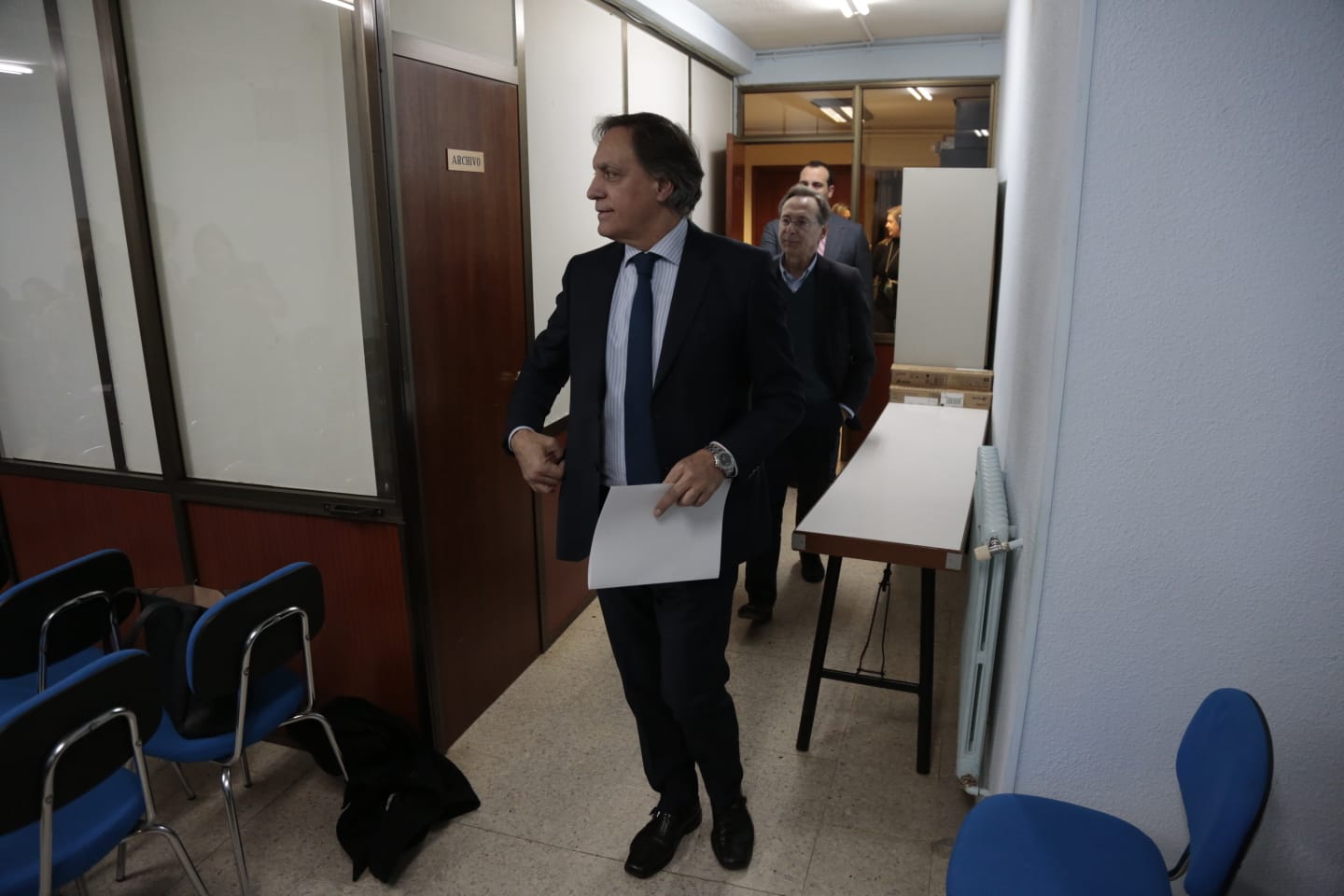 Carbayo en la reunión para candidato a la Alcaldía de Salamanca. 