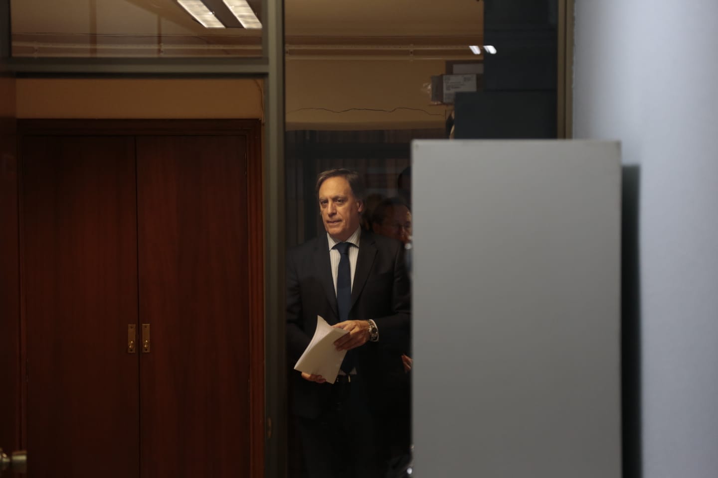 Carbayo en la reunión para candidato a la Alcaldía de Salamanca. 