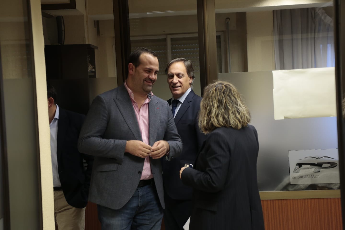 Carbayo en la reunión para candidato a la Alcaldía de Salamanca. 