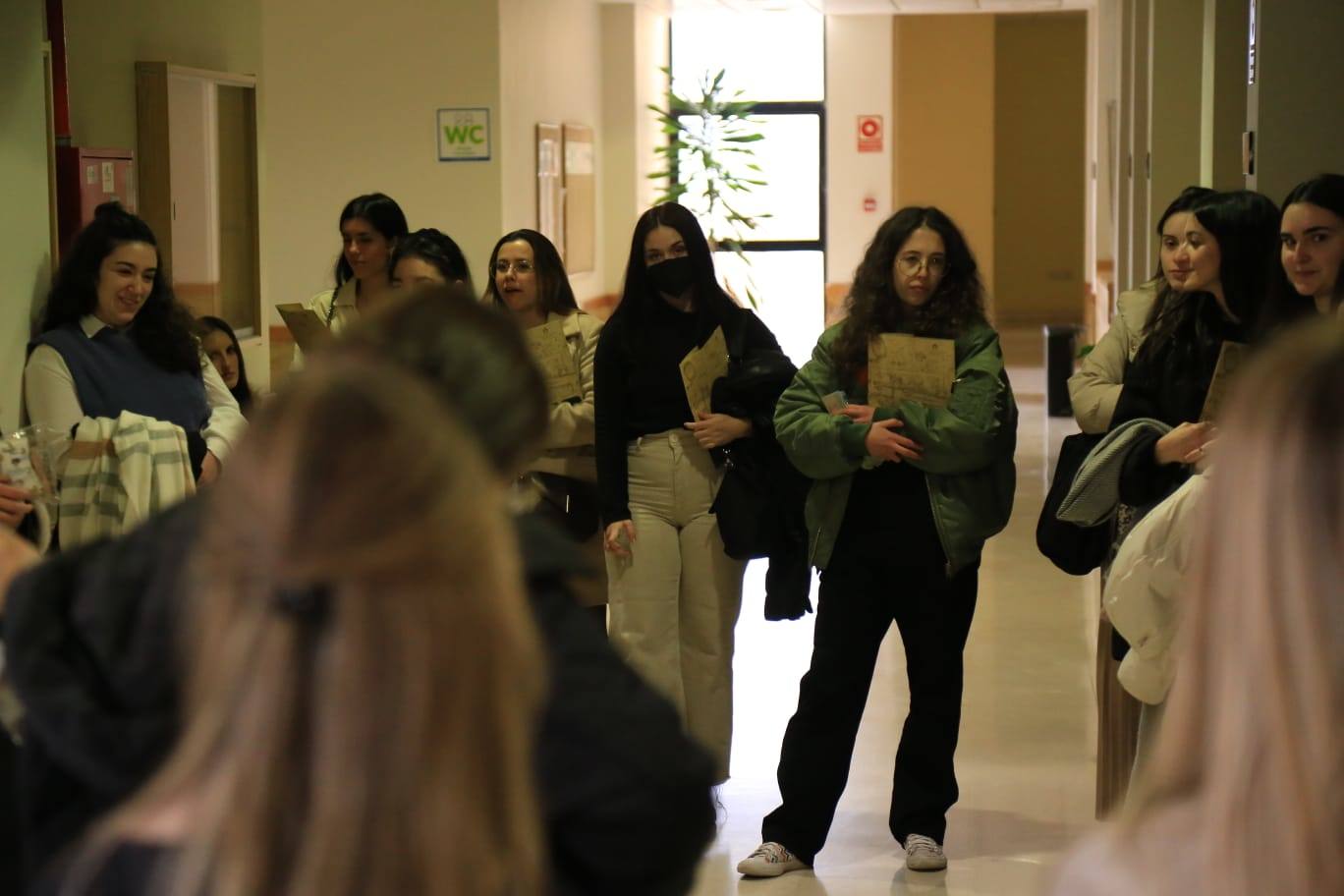 Una de las aulas donde se han examinado los aspirantes. 
