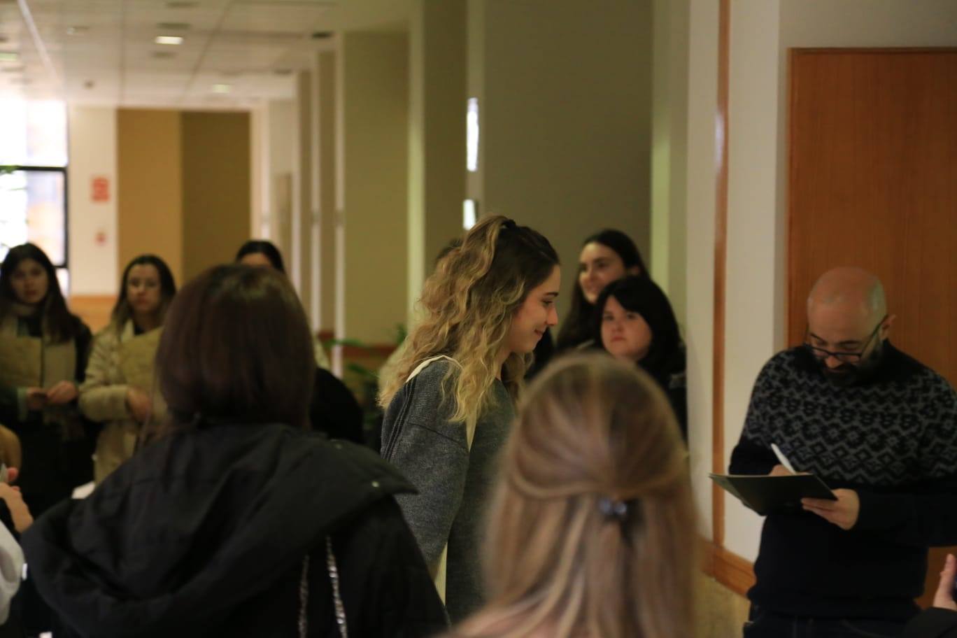 Una de las aulas donde se han examinado los aspirantes. 