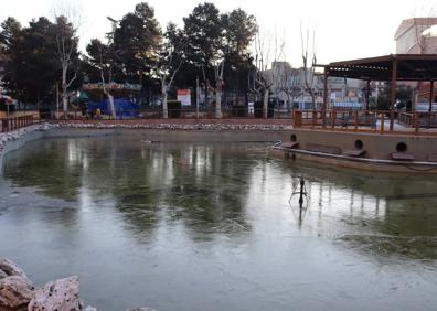 Imagen secundaria 1 - Las temperaturas gélidas no cesan en Salamanca y hielan el estanque de La Alamedilla