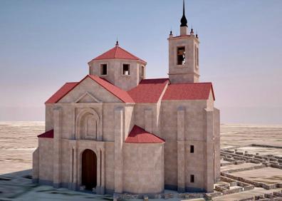 Imagen secundaria 1 - Recreación en 3D de la iglesia y convento de San Agustín sobre las ruinas del Botánico.