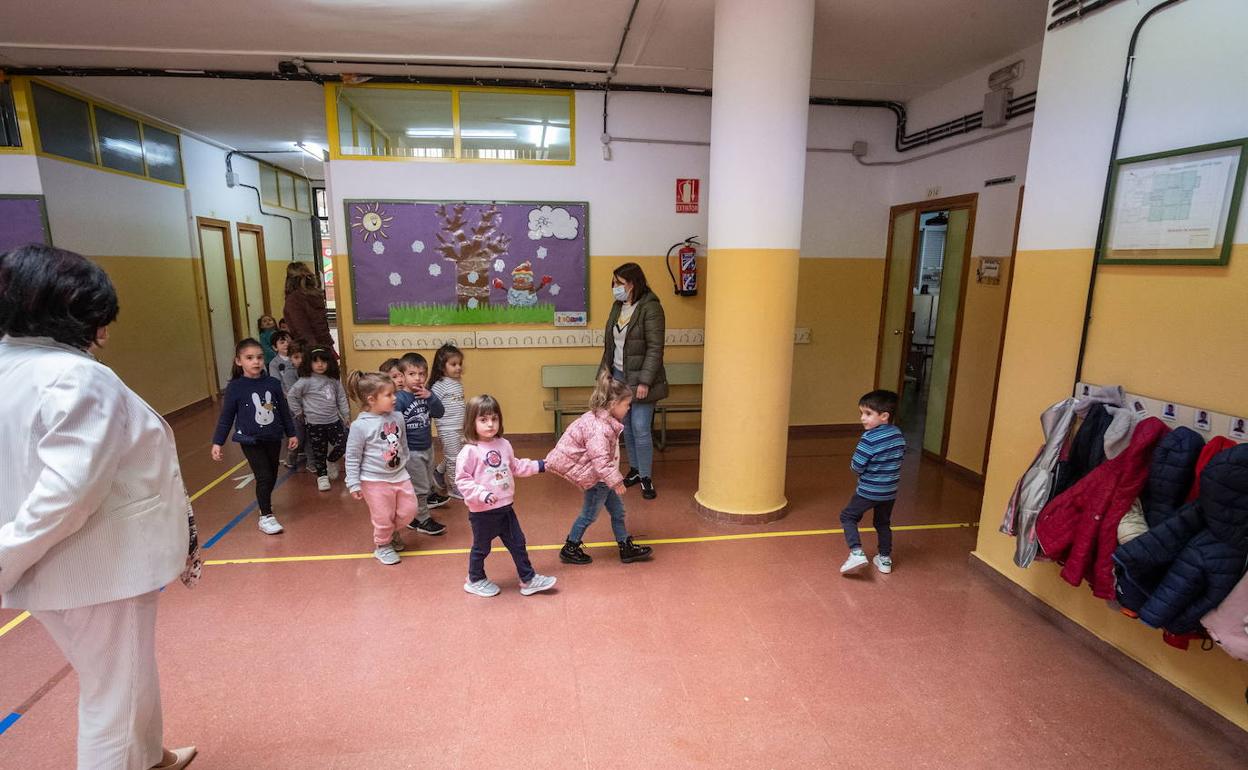 Niños, en un colegio de Salamanca. 