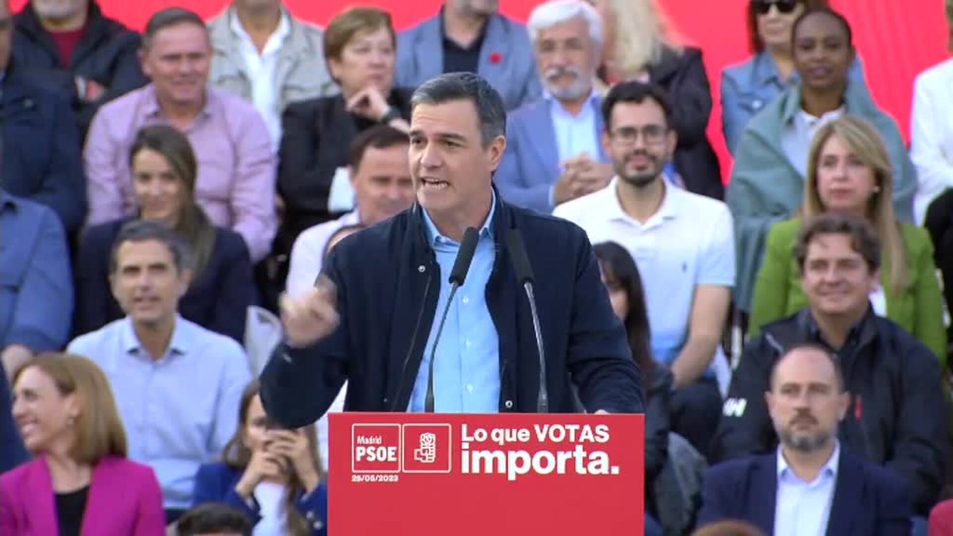 Sánchez: "La derecha no va a parar en insultar, descalificar y embarrar la campaña"