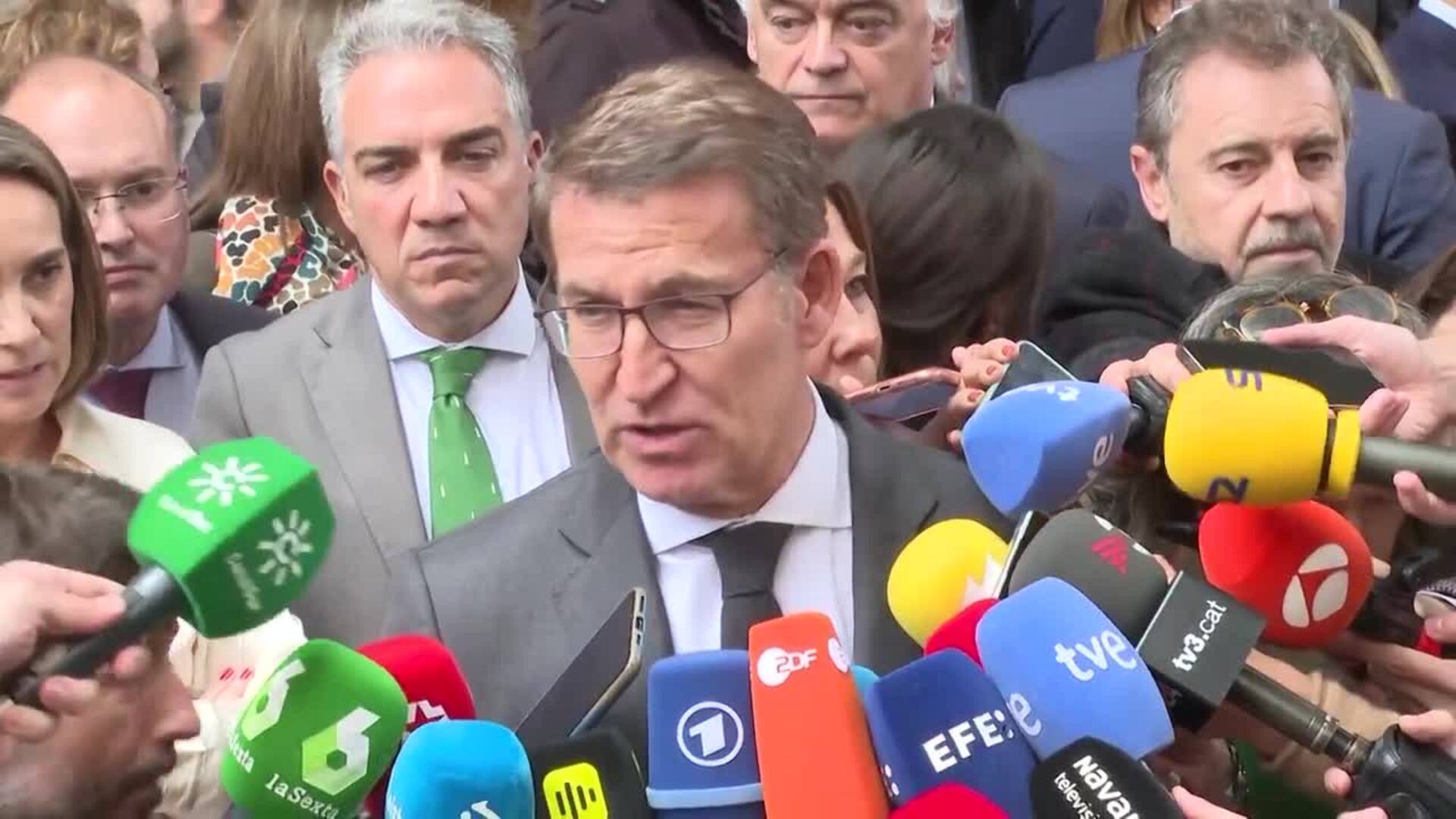 Feijóo desvela su saludo a Sánchez tras ser reelegido: "Esto es una equivocación"