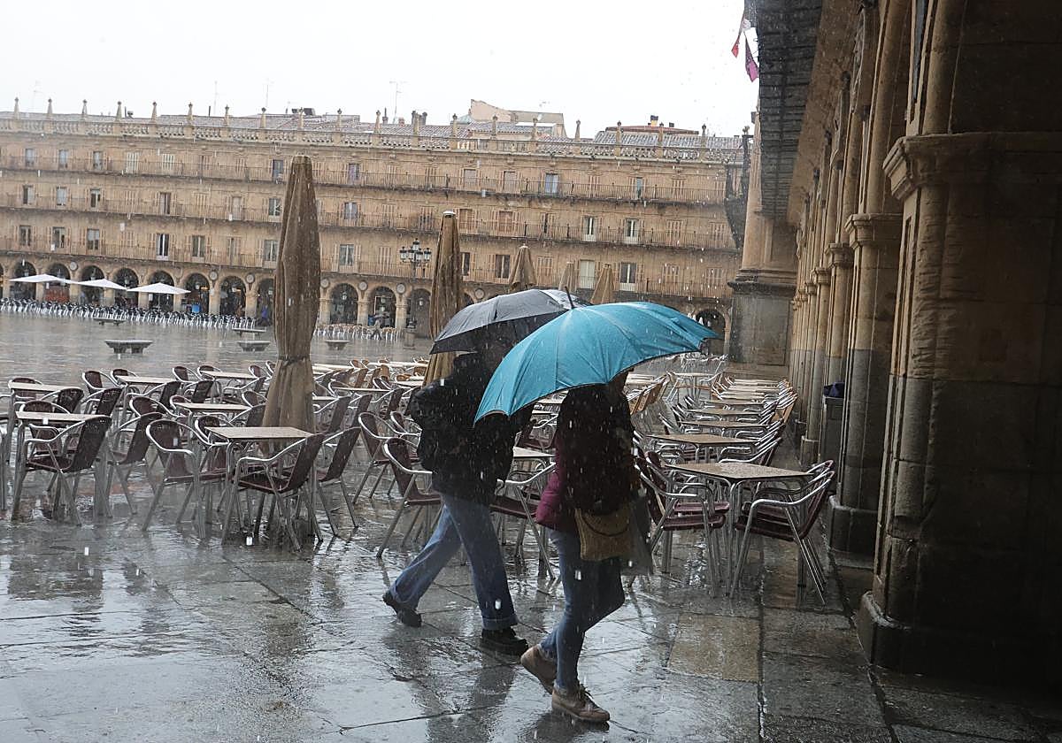 Lluvia en Salamanca
