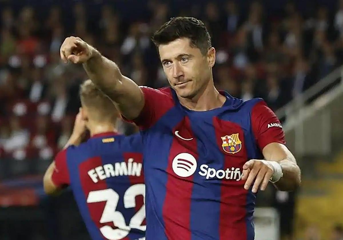 Lewandowski, delantero del FC Barcelona.