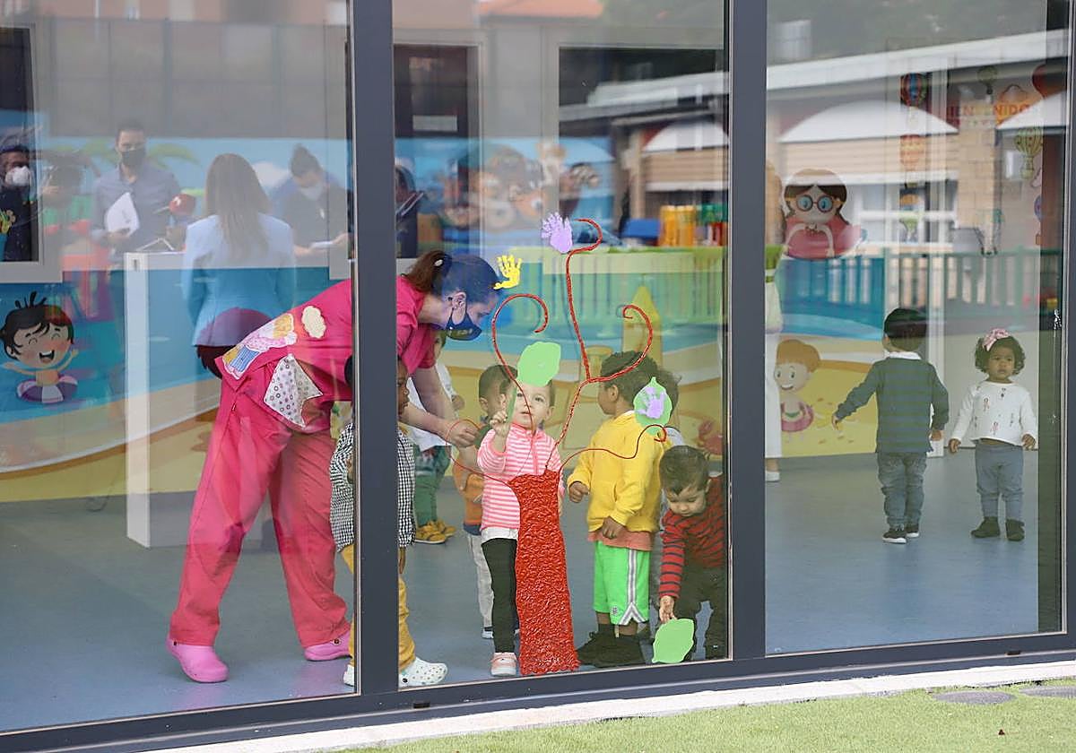Alumnos de una escuela infantil municipal de Salamanca.