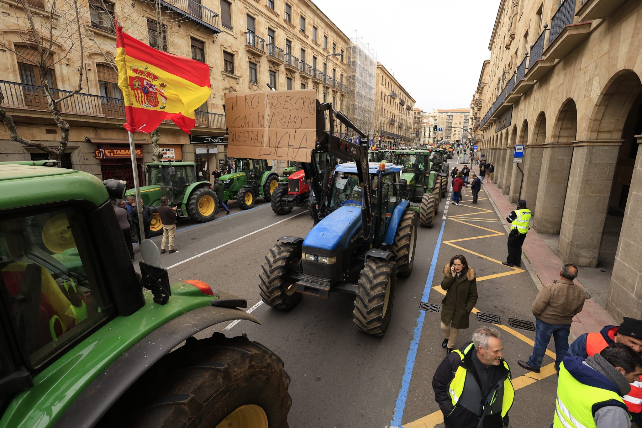 La tractorada de este jueves en Salamanca, en imágenes