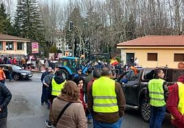 Tractorada en Béjar este viernes.