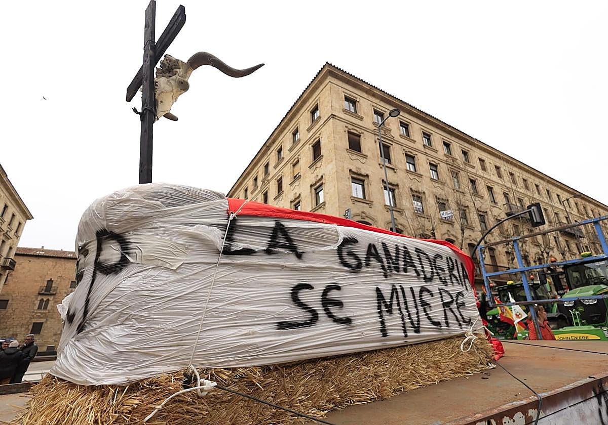 Manifestación de agricultores y ganaderos en Salamanca de la semana pasada.