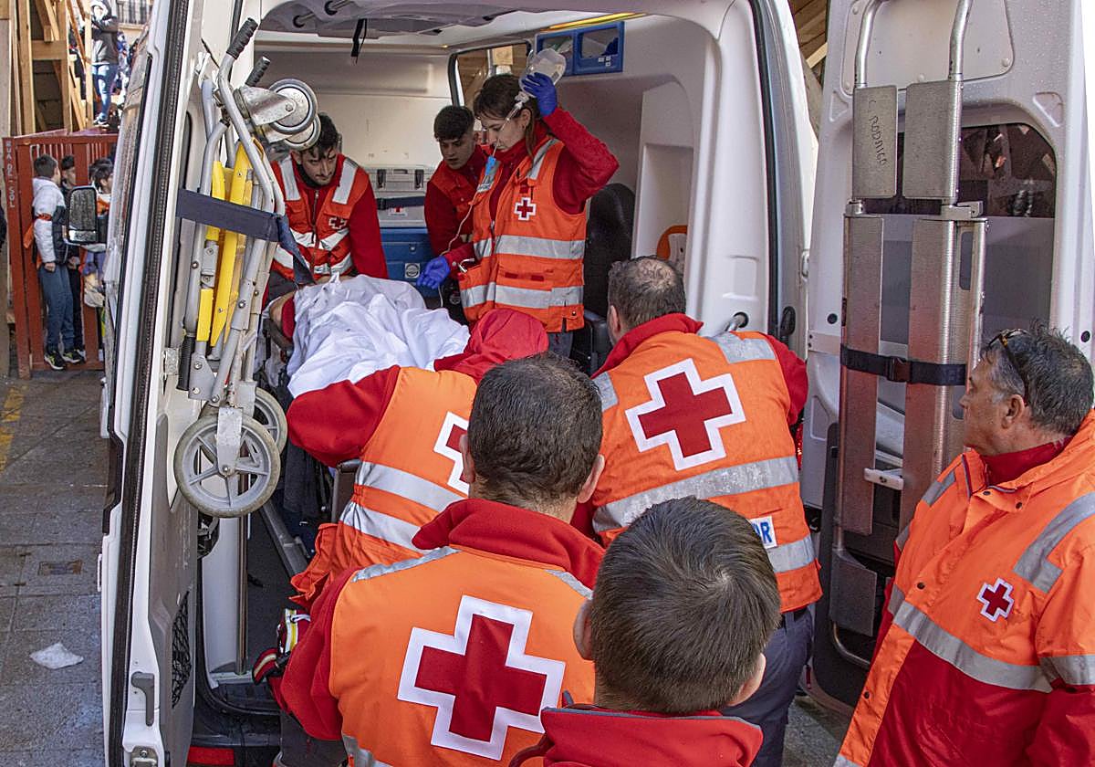 Actuación de la Cruz Roja en Ciudad Rodrigo