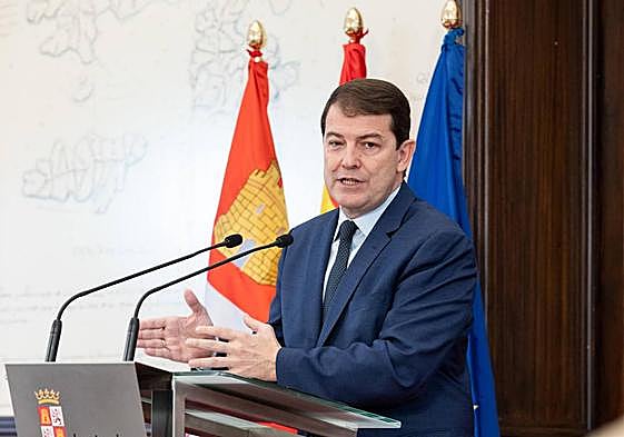 El presidente de la Junta de Castilla y León, Alfonso Fernández Mañueco