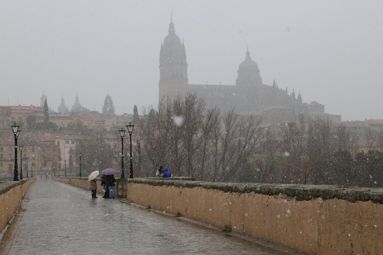 La nieve tiñe de blanco Salamanca