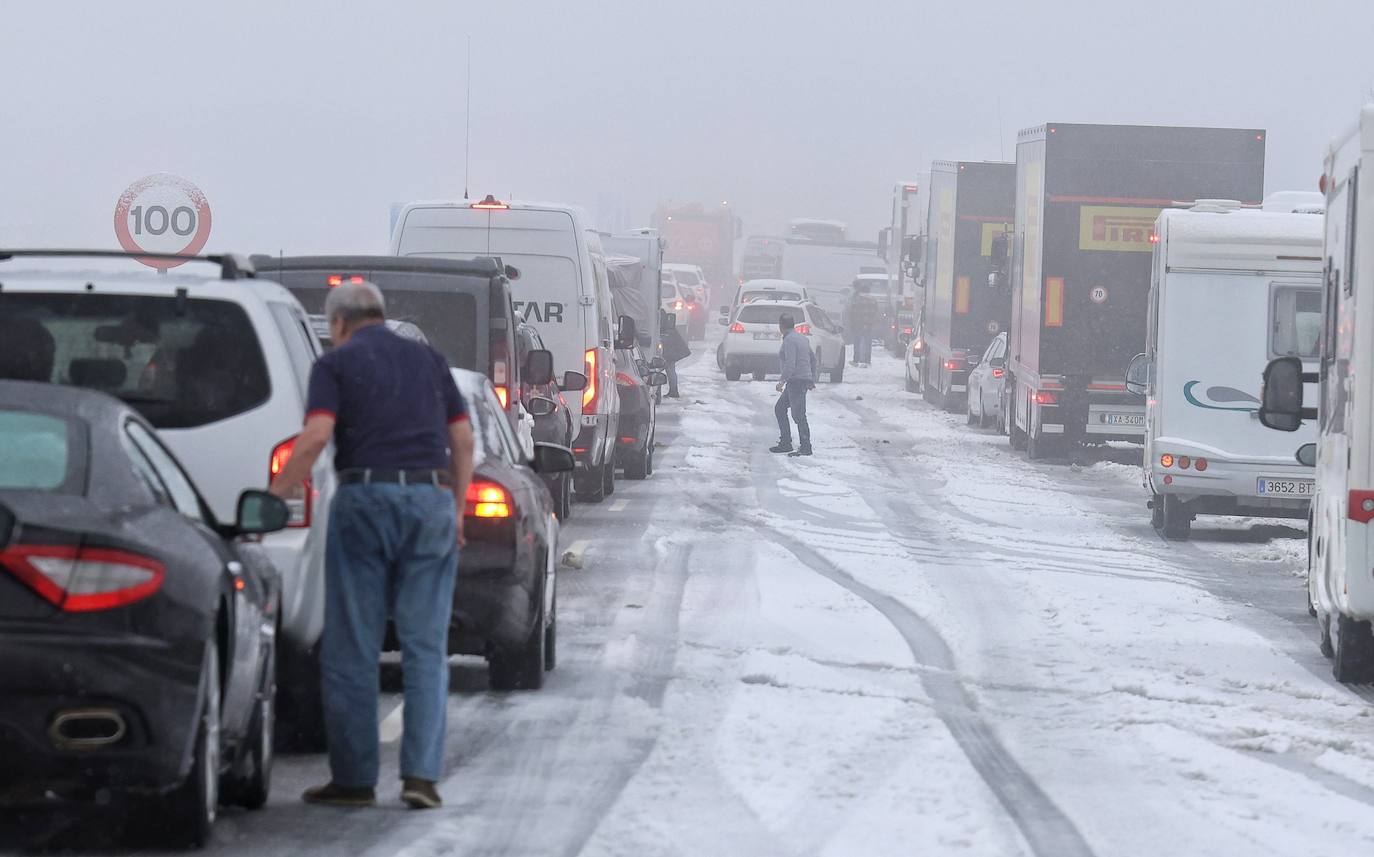 Así ha sido el corte de la A-66 en Salamanca entre Sorihuela y Vallejera de Riofrío