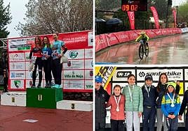 Podios con representación de las escuadras salmantinas.