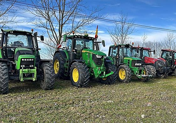 Tractores en la planta de Bioetanol