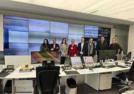 Momento de la reunión con la Dirección de Operaciones y Seguridad Portuaria en la ciudad portuguesa de Régua.