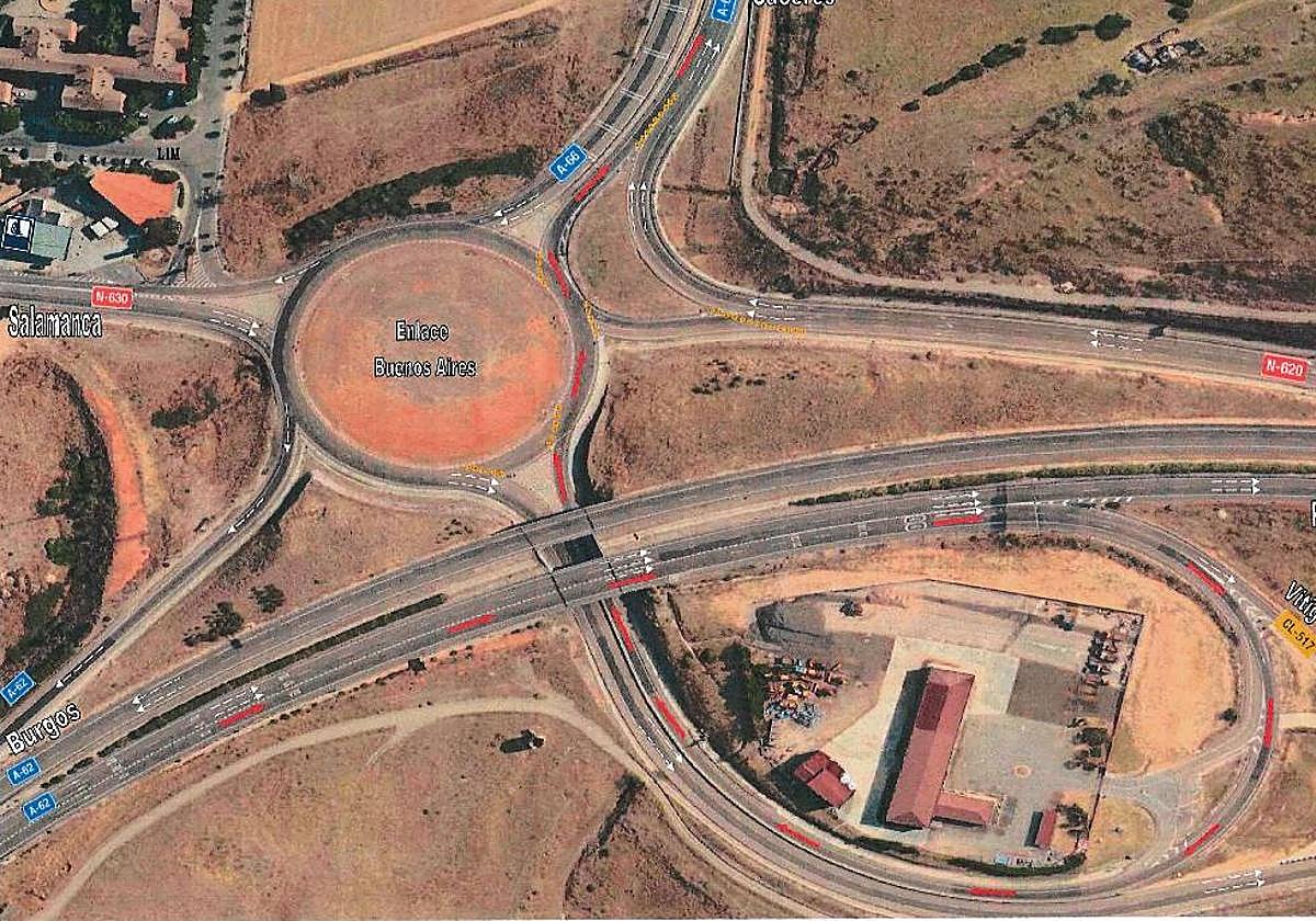 Esquema de circulación y carriles para la rotonda de Buenos Aires en Semana Santa.