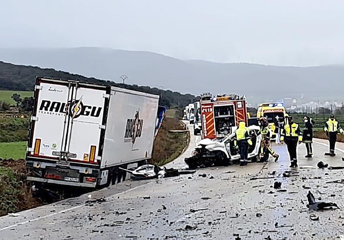 Lugar del accidente en Soria.