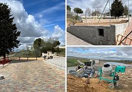Evolución de las obras del entorno de la Fuente de Valdehigal en Carbajosa.