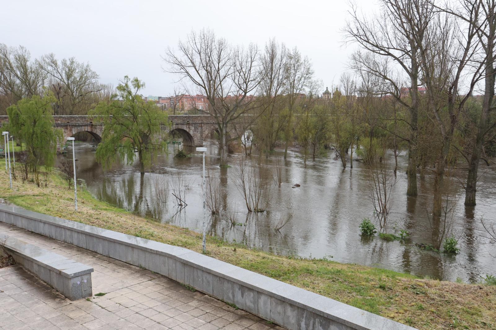 Crecida del Tormes por las lluvias y nevadas