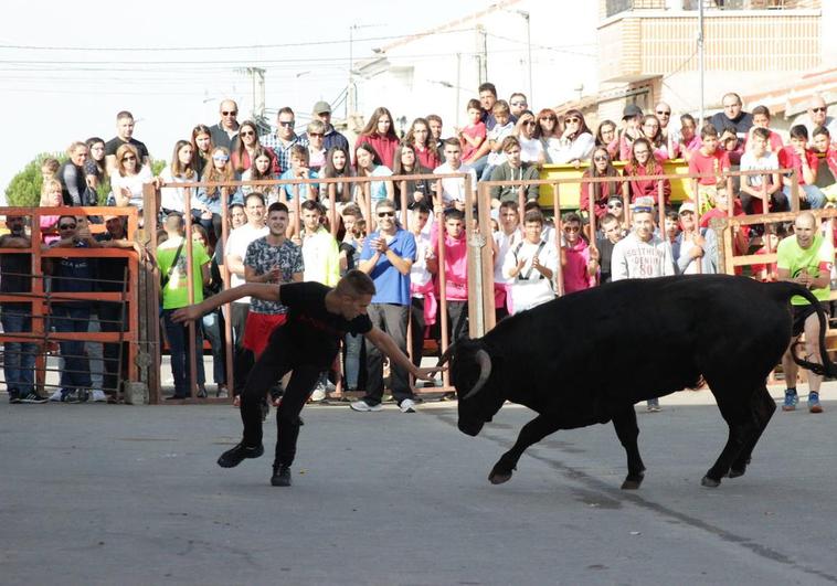 Imagen de un encierro anterior en la localidad de Villoria.