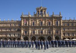 El acto celebrado en la Plaza Mayor de Salamanca