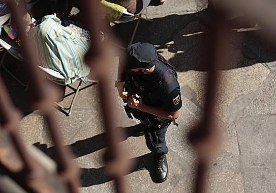 Agente de Policía Nacional en Salamanca.