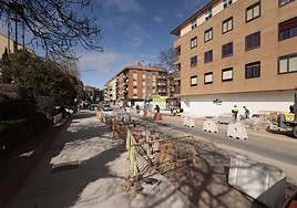 Obras en la carretera de Ledesma