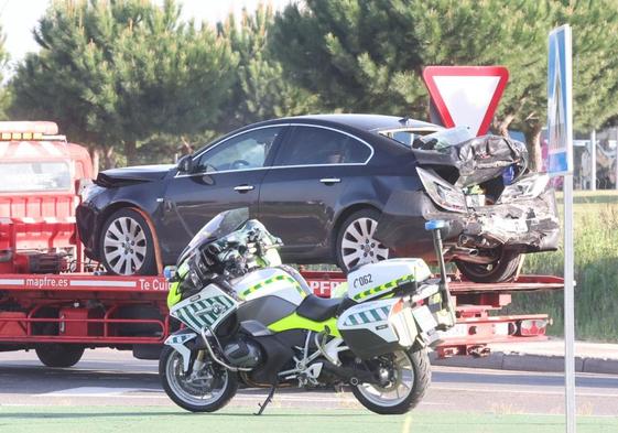 Accidente con tres coches implicados en Carbajosa.