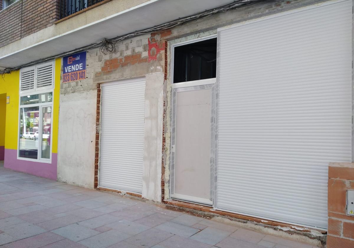 Obra en lo que era un local vacío para hacer nuevos apartamentos.