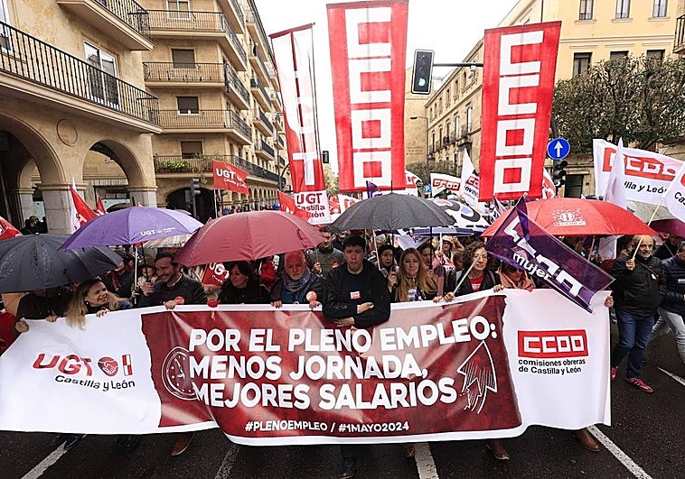 Marcha en Salamanca por el Día Internacional de los Trabajadores