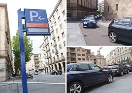 Coches haciendo cola este jueves para entrar en el parking de Santa Eulalia.