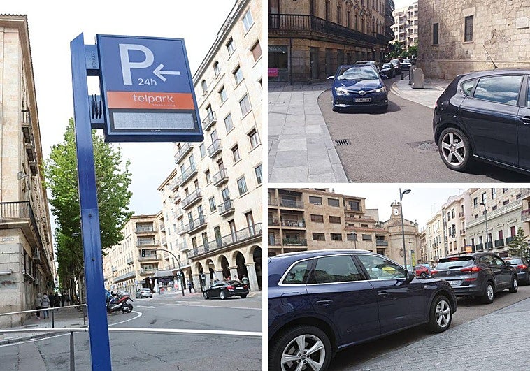 Coches haciendo cola este jueves para entrar en el parking de Santa Eulalia.