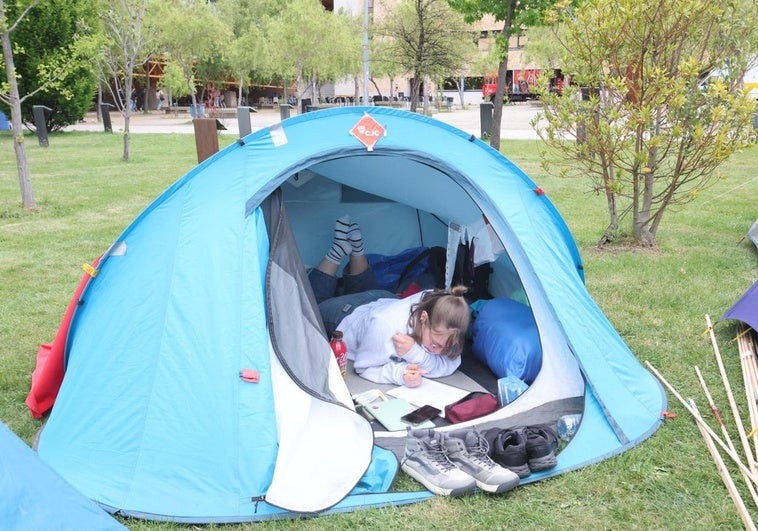 Acampada a favor de Palestina en Salamanca