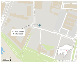 Localizador del nuevo aparcamiento.