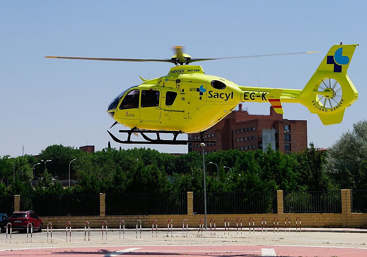 Helicóptero del Sacyl en Salamanca.